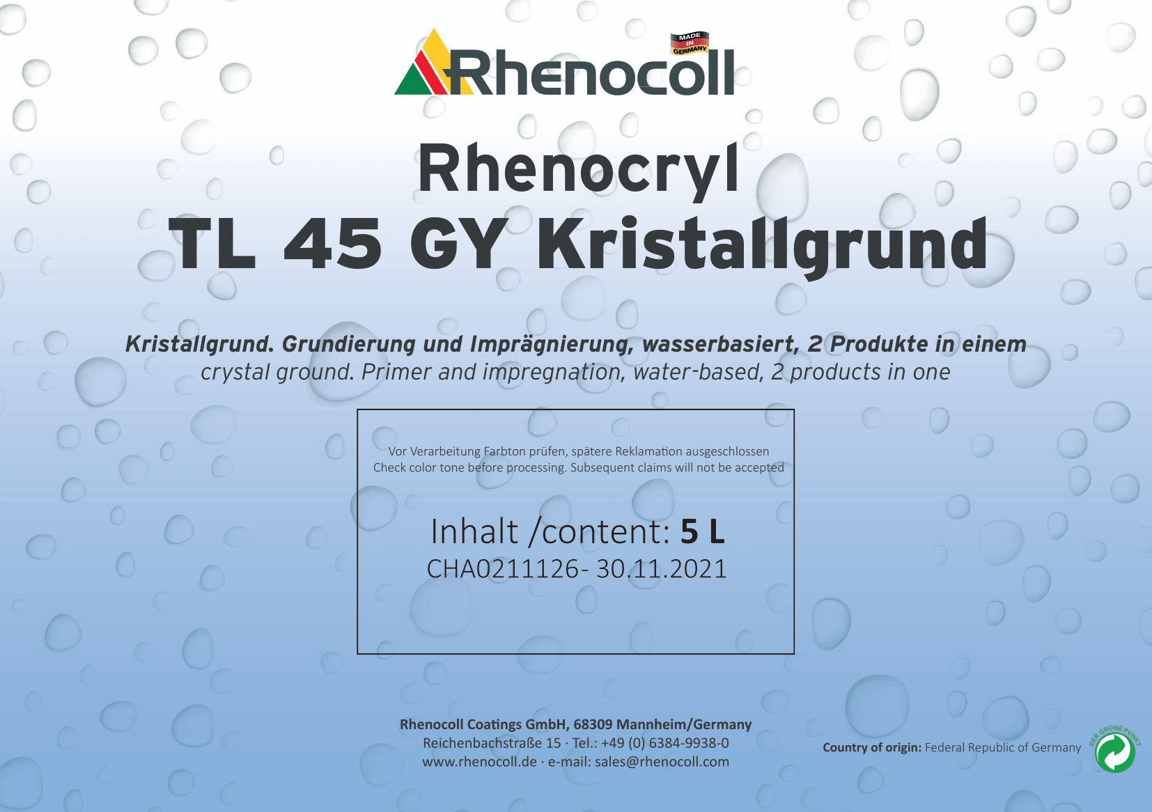 Rhenocryl TL 45 GY Kristallgrund